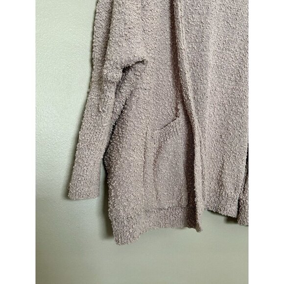 Evereve Dolman Sleeved Cardigan Sweater Knotty Texture Dusty Rose Blush Size L - Picture 3 of 7